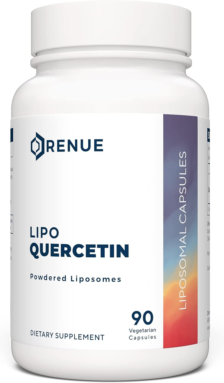 RENUE 社 リポソーム ケルセチン 加えること 1粒あたり近所150瓱  90粒入り口・入口RENUE Liposomal Quercetin Supplement 150 瓱 - Bioavailable Formula for Increased Absorption 90 Capsules
