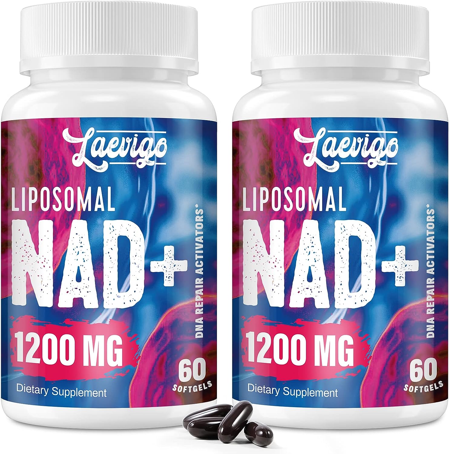 1200瓱 Liposomal NAD+ Supplement, Ultra Purity Actual NAD Supplement, Enhanced Absorption, Boosting NAD+, Age Defense, Energy, Metabolic Repair, Optimal NAD Supplement, 60 Softgels 1粒あたり近所NAD600瓱結びあわせる加えること60粒入り口・入口が2個 サプリメント-ダイエット・健康-その他