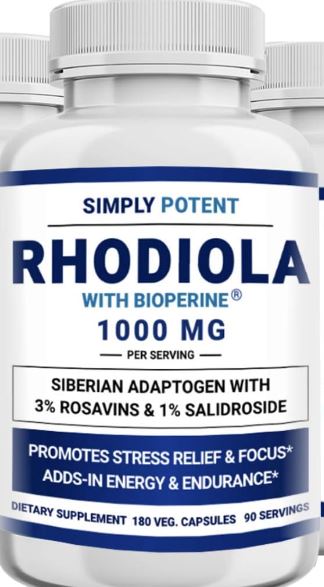 Simply Potent 社 ロディオラロゼア・イワベンケイ高練りあわせる1000瓱180粒入り口・入口加えること 草本紅茶 ロディオラ・ロゼア ロディオラ サプリ