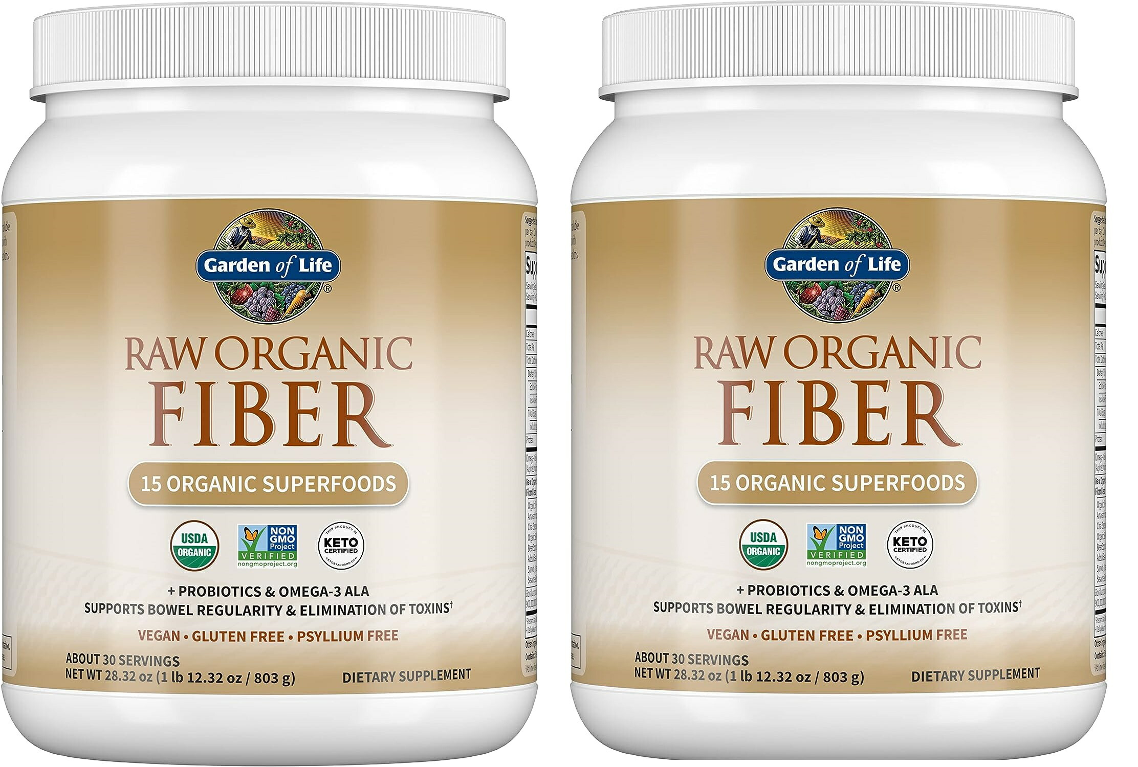 「お得な2本セット」GARDENOFLIFE社　ローファイバー-ビヨンドオーガニック繊維　803g ×2本RAW Organic Fiber(803 g)×2本