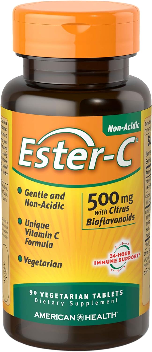 「在庫あり」AMERICAN HEALTH社　エスターC シトラス ビオフラボノイド入り (500mg) 90 タブレット サプリメント