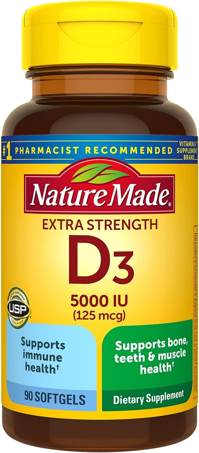 Nature Made社　D3　エキストラ濃縮　125mcg　ソフトジェル90粒 サプリメント