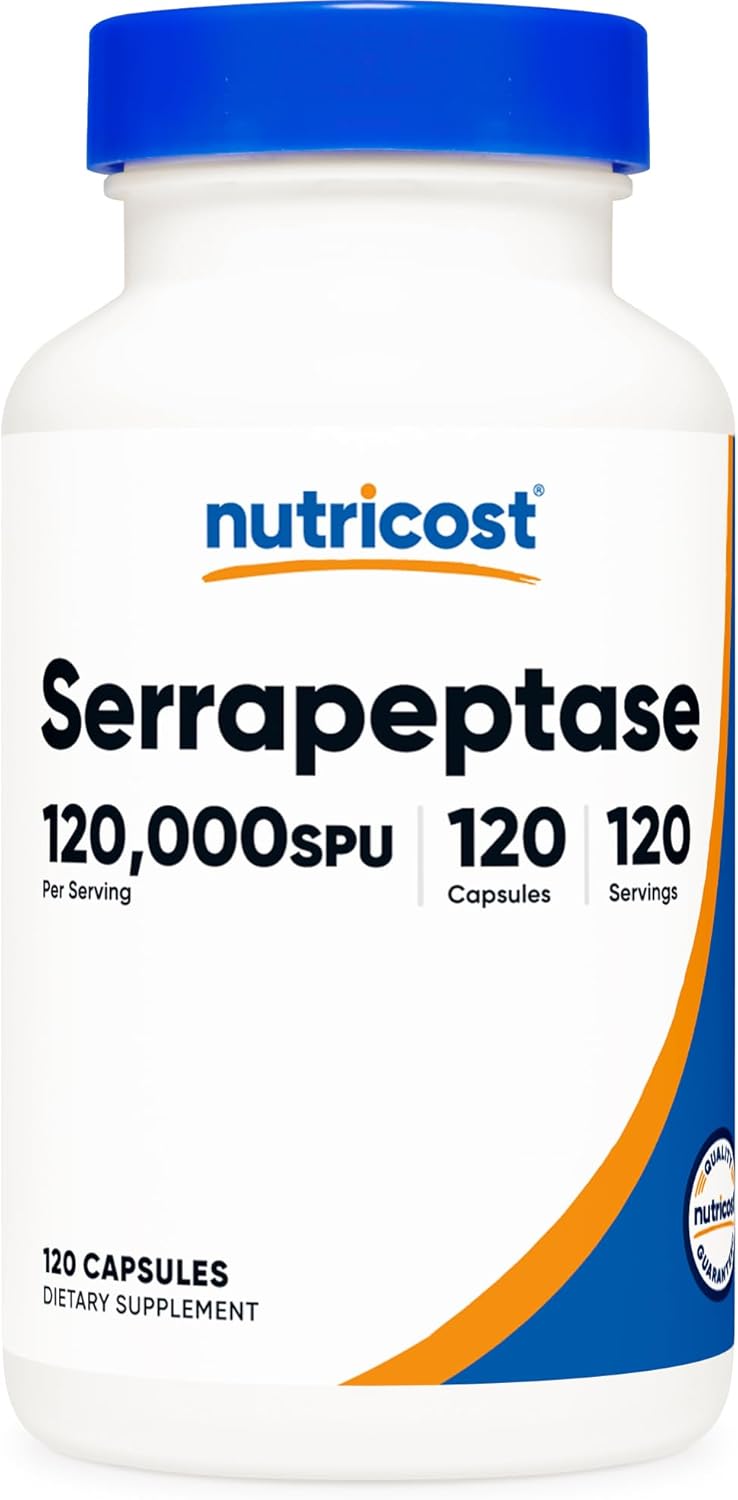 Nutricost 社 セラペプターゼ 加えること 1粒あたり近所 120,000SPU 組みあわせる120粒が1本 加えること Nutricost Resveratrol 700瓱, 120 Capsules - Vegan, Gluten Free, Non-GMO