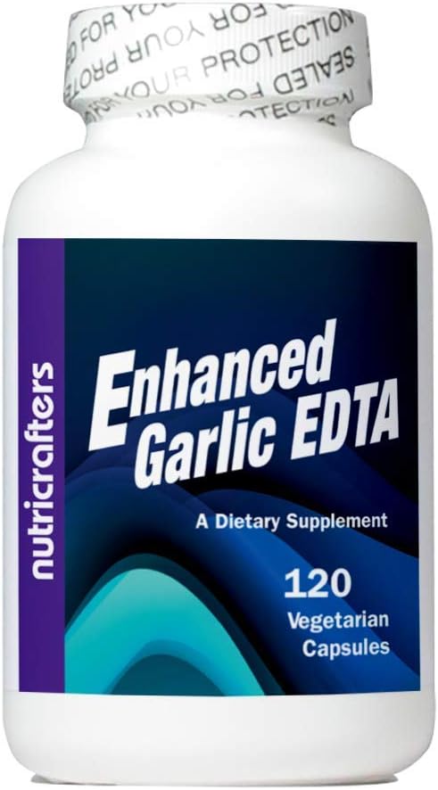 NutriCrafters 社 EDTA サプリメント1粒あたり250mg配合 120粒入り Enhanced Garlic EDTA 120 Capsules - 1000mg High Potency Calcium Disodium EDTA Formula - No Magnesium Sterate or Aluminum Containing Zeolite - 1 Bottle of 120 Capsules｜Hinako