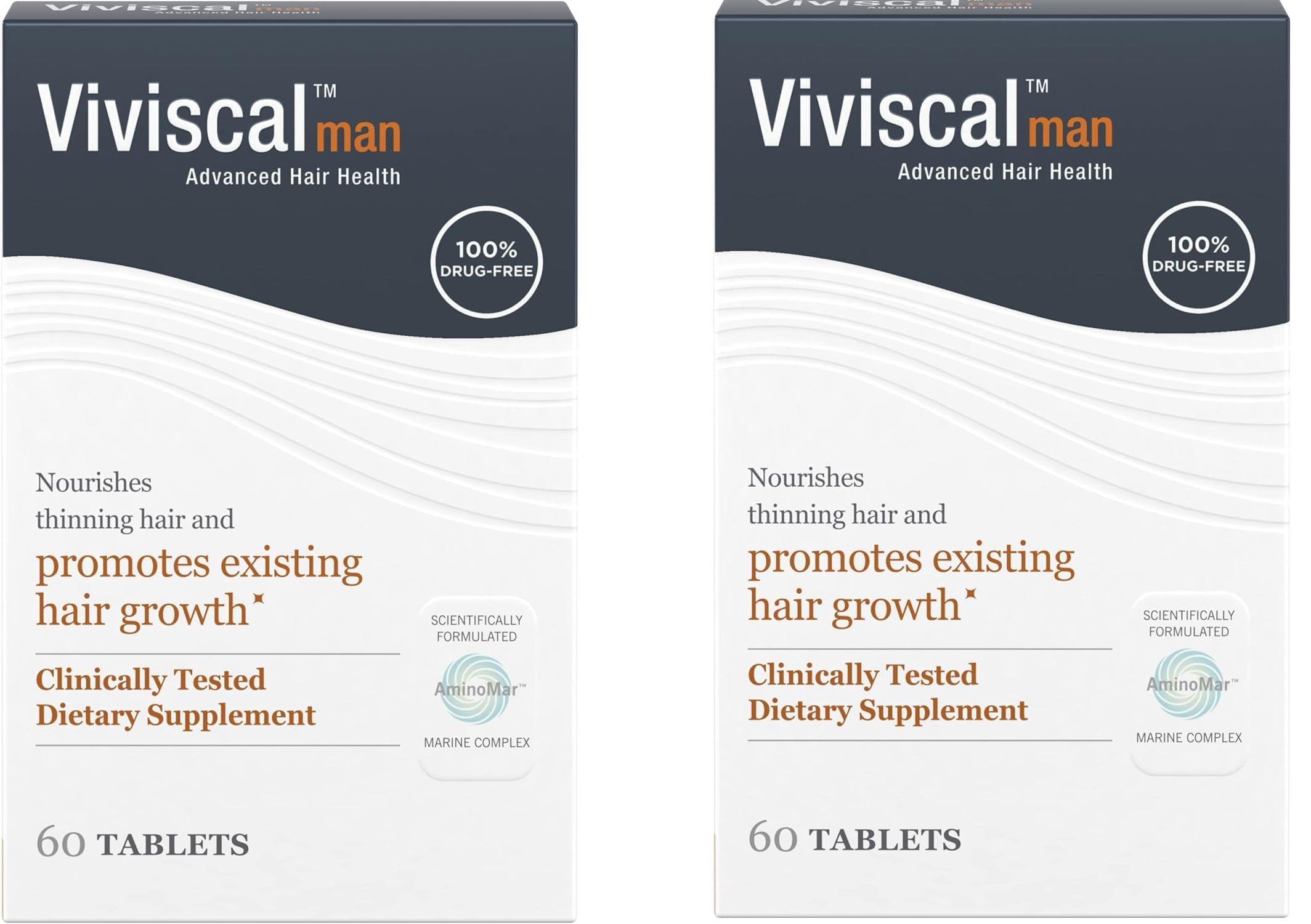 「お得な2箱セット」Viviscal Men's Hair Growth　ビビスカル マン サプリメント60粒×2箱画像