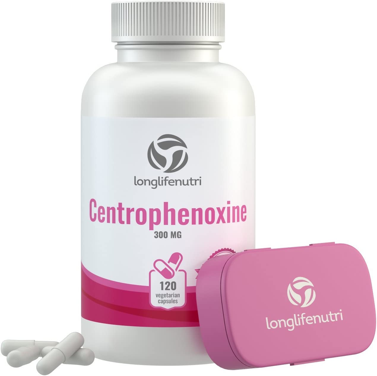 LongLifeNutri 社 セントロフェノキシン サプリメント1粒あたり300mg配合120粒入り Centrophenoxine