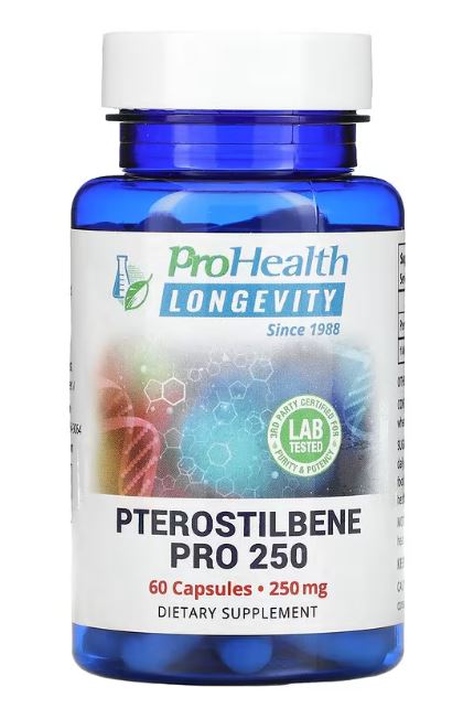 Pro Health Longevity社1粒あたり近所 プテロスチルベン 労働者階級 250 瓱組みあわせる 60粒入り口・入口Pterostilbene Pro
