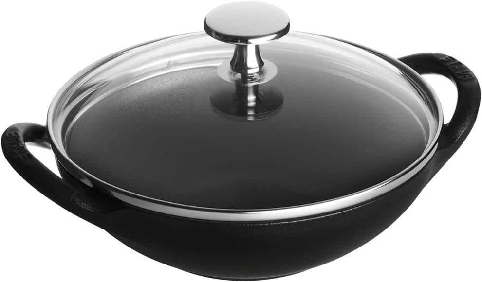STAUB（ストウブ） ビュッフェパン　ガラス蓋付 30 cm 楽天市場】STAUB（ストウブ） ウォック ガラス蓋付 30 cm/鋳鉄