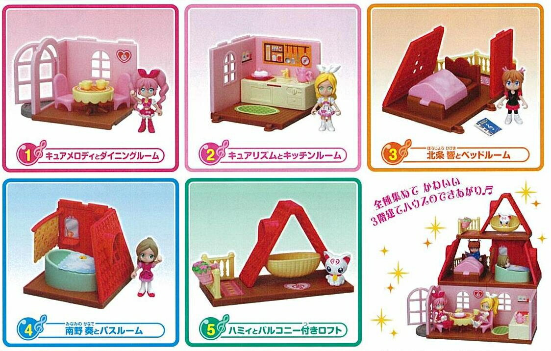 楽天市場 プリキュア３階建てハウス全５種フルコンプ 298toys