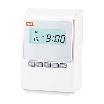 【中古】マックス タイムレコーダー 1日4回印字 簡易月間集計機能 ER-110S5