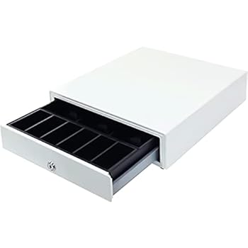 【中古】ビジコム 3年 国産 手動式 キャッシュドロア W330×D415×H105 小型 M 紙幣3種 金員6種 白 BC-415HP-W6C