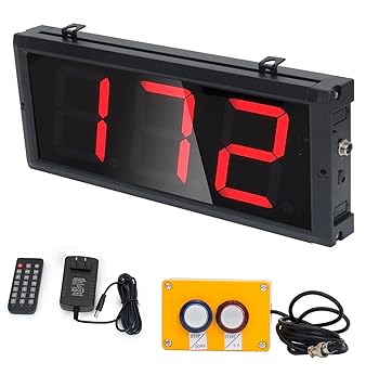 【中古】BTBSIGN アップLED/ダウン カウンタスイッチ ボックス＆リモートレッド 4” 3桁LED ディスプレイ付 3数
