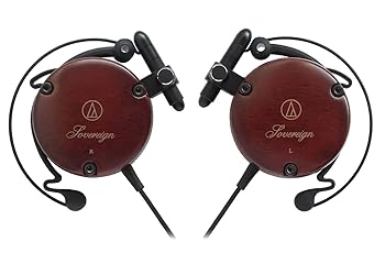【中古】【39shop】オーディオテクニカ★ATH-EW9 ヘッドホン 有線 耳掛け オンイヤー ウッドハウジング ブラウン 小型(非常に良い)|ドリエム店
