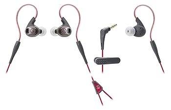 【中古】【39shop】audio-technica★SONICSPORT カナル型イヤホン 防水仕様 スポーツ向け レッド ATH-SPORT3 RD（非常に良い）｜ドリエム店