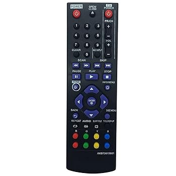 【中古】Akb73615801 ブルーレイディスク 取り替えっこ用遠隔操作 Lg Bp125 Bp200 Bp220 Bp220n Bp320 Bp320n Bp325w用