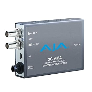 【中古】AJA 3G-SDI 4通信路 アナログバランスオーディオエンベダー/ディメンバーダー ミニコンピューター取り替えっこ