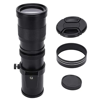 【中古】Aukson 望遠レンズ ブラック 420-800mm F/8.3-16 全マニュアルフォーカスカメラレンズ T2マウント 一眼レフカメラ 遠距離撮影 望遠ズームレンズ 41,590円
