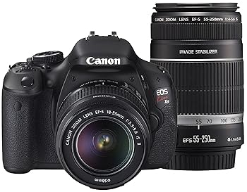 【中古】Canon デジタル一眼二眼レフ写真機 EOS Kiss X5 ダブルズームキット EF-S18-55粍/EF-S55-250粍 KISSX5-WKIT