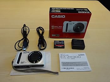 【中古】CASIO デジタル写真機 EXILIM 1610万絵素 光学望遠レンズ12.5倍 EX-ZR300WE