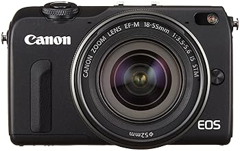 【中古】Canon ミラーレス一眼カメラ EOS M2 EF-M18-55 IS STM レンズキットブラック EF-M18-55mm F3.5-5.6 IS STM EOSM2BK-1855ISSTMLK