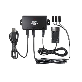 【中古】エルパ ELPA リモコン中継器 リモコンリピーター 動作DC5V 100mA 3分岐 赤外線送信器 長さ1m/1.5m/2m RC-RE01