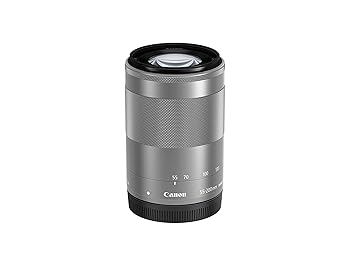 【中古】【39shop】Canon★望遠ズームレンズ EF-M55-200mm F4.5-6.3 IS STMシルバー ミラーレス専用 EF-M55-200ISSTMSL（良い）｜ドリエム店