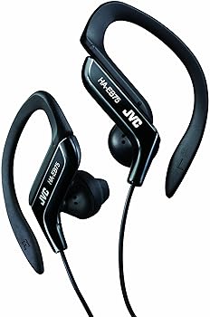 【中古】JVC HA-EB75-B イヤホン 耳掛け式 防滴仕様 スポーツ用 ブラック