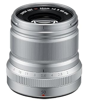 【中古】【39shop】富士フイルムFUJIFILM★X 交換レンズ フジノン 単焦点 中望遠 コンパクト 50mm F2 防塵防滴耐低温 絞りリング シルバー F XF50MMF2 R WR S（非常に良い）｜ドリエム店