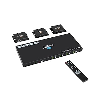 【中古】gofanco 4K 4x4 HDBaseT HDMI 行列 - 4K/60サイクル 4:2:0, 4K/30サイクル, 1080p 3D, HDMI 1.4 HDCP 2.2, EDID, 4 インプット 4 最終生産物 ファアームウエア アッ