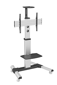 【中古】JAPANNEXT テレビ受像機照明ランプ32-75in液晶管する TV相応う 壁寄せ 高さ自然調整 角度自然調整 回転させる役立つこと キャスター民族大移動式 JN-3275-90JRF