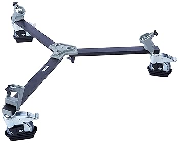 【中古】Manfrotto 114 シネ/録画媒体 デラックスドリー、117X三脚架用 5in銀輪 - 3067の取り替えっこ品 黒いこと その他-TV・オーディオ・カメラ