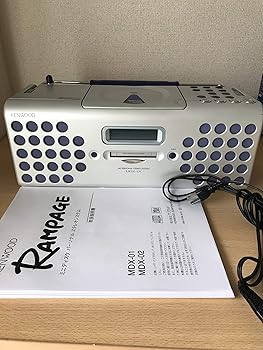 【中古】KENWOOD ケンウッド JVC MDX-01-LH ブルーグレー RAMPAGE MDパーソナルステレオシステムラジカセ形状