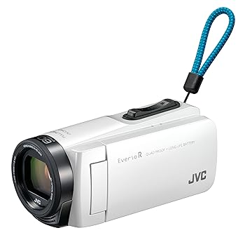 【中古】JVCKENWOOD JVC ビデオカメラ Everio R 防水 防塵 32GB シャインホワイト GZ-R470-W 27,763円