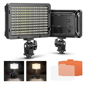 【中古】【39shop】Neewer★ビデオライト 撮影ライト カメラ用ビデオライト 176個LED球 調光可能 超高輝度 5600K 1/4"スレッド デジタル一眼レフカメラに対応バッテ（非常に良い）｜ドリエム店