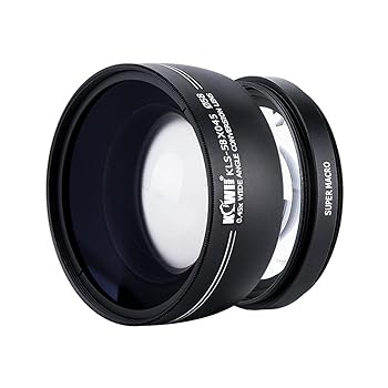 【中古】【39shop】Kiwifotos★58 mm変換2 in1 0.45 X広角レンズ+ 10 x倍率スーパーMarcoレンズ、with背面と前面レンズキャップ、レンズバッグ、クリーニングクロス（非常に良い）｜ドリエム店