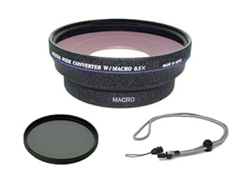 【中古】Leica X タイプ113 高解像度 0.5X 広角レンズ マクロレンズ + 67mm 円偏光フィルター + Krusell Multidapt ネックストラップ ブラック仕上げ