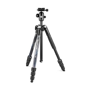 【中古】Manfrotto Element MII アルミ三脚 4段 黒 180°折りたたみ式 ツイストロック 最大耐荷重8kg 一眼レフ対応 MKELMII4BK-BH キャリーバッグ
