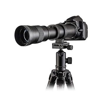 【中古】Mcoplus 420-800粍 f/8.3 手動望遠望遠レンズ + Tマウント Canon EOS T3 T3i T4i T5 T5i T6 T6i T6s T7 T7i SL1 SL2 6D 7D 60D 70D 77D 80D 5D
