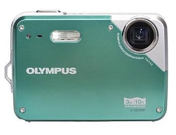 【中古】Olympus X-560WP - デジタル写真機 - パウダーコンパクト - 10.0Mpix - 光学望遠レンズ: 3 x - 相応う記憶装置: XD、microSD - 緑であること