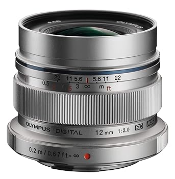 【中古】OM SYSTEM/オリンパス OLYMPUS 単興味の中心水晶体 M.ZUIKO DIGITAL ED 12粍 F2.0 しろがね色