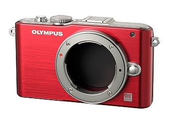 【中古】【39shop】OLYMPUS★ミラーレス一眼 PEN Lite E-PL3 ボディ レッド E-PL3 BODY RED（良い）｜ドリエム店