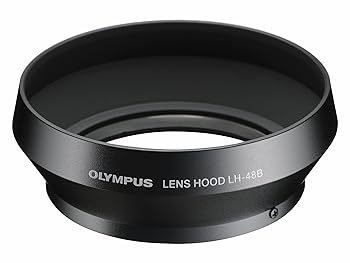 【中古】OLYMPUS マイクロフォーサーズ用 金属レンズフード ブラック LH-48B BLK