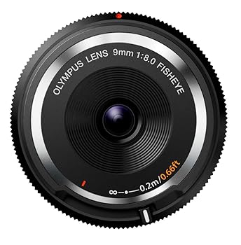 【中古】【39shop】OM★SYSTEM/オリンパス OLYMPUS ミラーレス一眼 9mm f8 フィッシュアイ ボディキャップレンズ ブラック BCL-0980 BLK（良い）｜ドリエム店