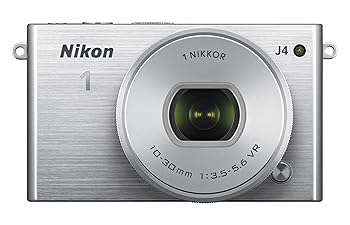 【中古】【39shop】Nikon★ミラーレス一眼 Nikon1 J4 標準パワーズームレンズキット シルバー J4HPLKSL（良い）｜ドリエム店