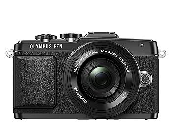【中古】OLYMPUS PEN Lite E-PL7 14-42mm EZレンズキット ブラック ミラーレス一眼 E-PL7 EZ LKIT BLK