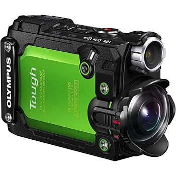 【中古】OLYMPUS 動き写真器 STYLUS TG-Tracker 緑であること 雨合羽動作30m 耐衝撃2.1m 耐荷重100kgf 防塵 耐低温-10℃