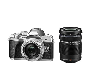 【中古】OLYMPUS 銀鏡受け答え一眼写真機 OM-D E-M10 MarkIII EZダブルズームキット しろがね色
