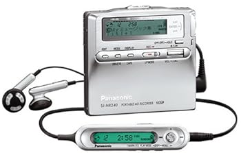 【中古】Panasonic SJ-MR240-S 携帯型MD電気蓄音機 しろがね色