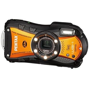【中古】PENTAX 雨合羽デジタル写真器 Optio WG-1 GPS シャイニーオレンジ 約1400万絵素 10m雨合羽 OPTIOWG-1GPSOR カメラ・ビデオカメラ・光学機器-コンパクトデジタルカメラ-デジタルカメラ