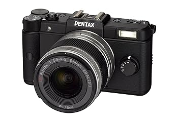 【中古】PENTAX 鏡鑑受け答え一眼 Q 02望遠レンズ一揃いの道具 黒いこと Qマウント PENTAXQ02LKBK